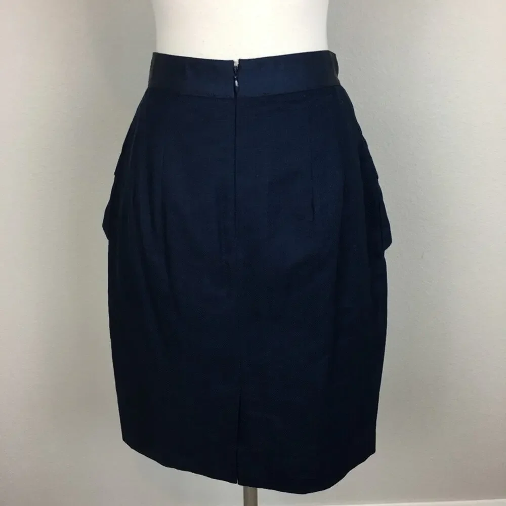Girls from Savoy NWT Navy Peplum Pencil Skirt 6